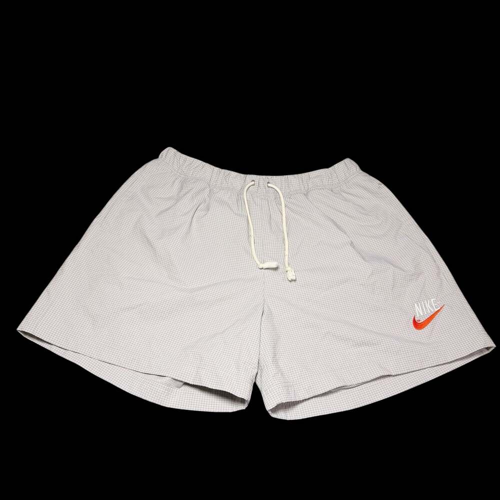 Nike Men's Woven Grid Check Swim Beach Trunks Shorts DM5281-012 XL